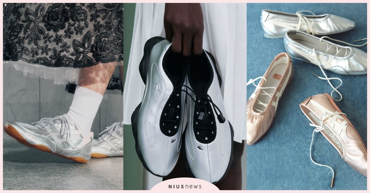 2026年12雙「閃光金屬鞋」推薦！ASICS冰霧藍小銀鞋、LACOSTE芭蕾舞鞋超耀眼 閃光金屬鞋、金屬光運動鞋、銀色運動鞋、銀色芭蕾舞鞋、Crocs金屬鞋、ASICS 金屬鞋、LACOSTE金屬鞋、Onitsuka Tiger金屬鞋