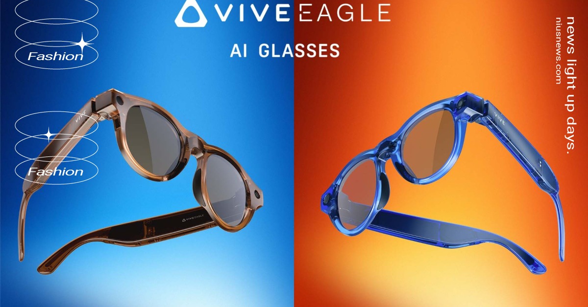 VIVE Eagle AI智慧眼鏡「圓框款」9/3開賣，錄影升3K還能點頭接電話 VIVEEagle、AI智慧眼鏡、HTC、智慧生活、圓框眼鏡、科技新品、AI翻譯、電信優惠